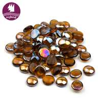 flat back glass bead for fire pit  flat glass marbles gems