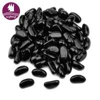 China factory special-shaped glass cashew stones beads for fire pit decoration