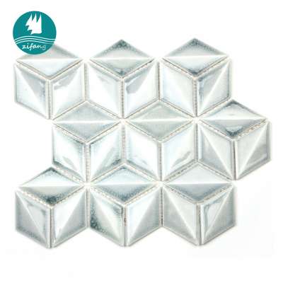 Diamond - shaped ceramic Mosaic tiles for decoration of family hotel