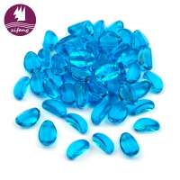 China supplier popular decoration aqua blue glass cashew