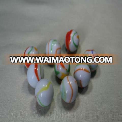 swirled solid glass marbles for decoration or toy